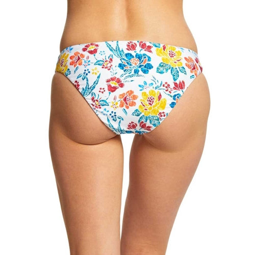 Lucky Brand Women Las Dalias Hipster Bikini Bottom White Floral M