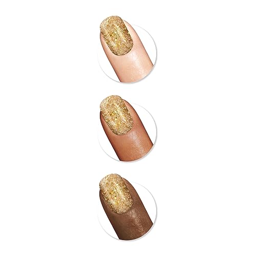 Sally Hansen Miracle Gel™, Holiday Less Bitter, More Glitter, Long Lasting, Gel-Like Formula, No UV Lamp Needed, Gold Glitter Nail Polish