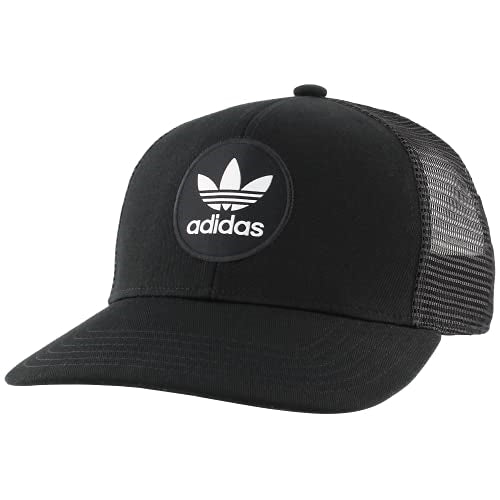 adidas Originals Men's Originals Circle Mesh Snapback, Black/White, One Size