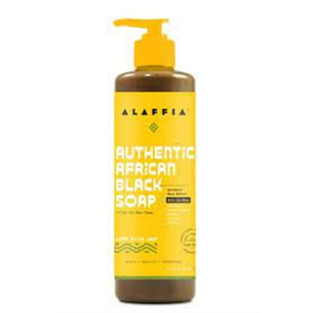 Alaffia Authentic African Black Soap All-In-One,  Hemp Olive Leaf 16 fl oz