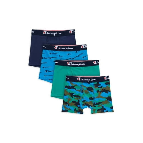 Champion Boys' Everyday Active Stretch Boxer Briefs, 4-Pack, Sizes S-XL