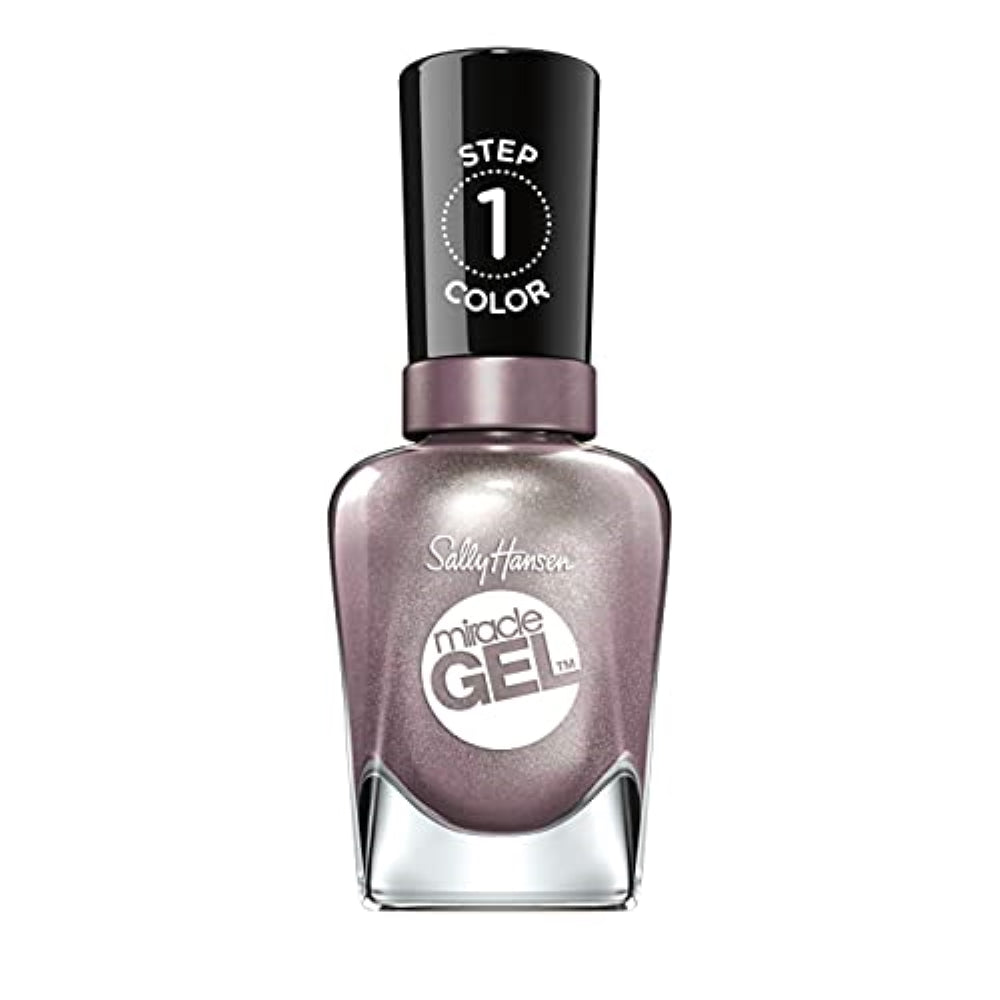 Sally Hansen Miracle Gel™, Adrenaline Crush, Long Lasting, Gel-Like Formula, No UV Lamp Needed, Grey Glitter Nail Polish