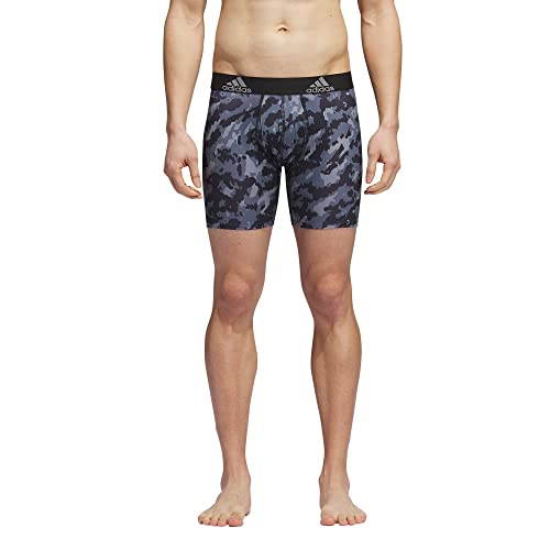 adidas Men's Performance Boxer Brief Underwear (1 Pack), Elements Camo Black-Onix/Black/Onix Grey, XX-Large