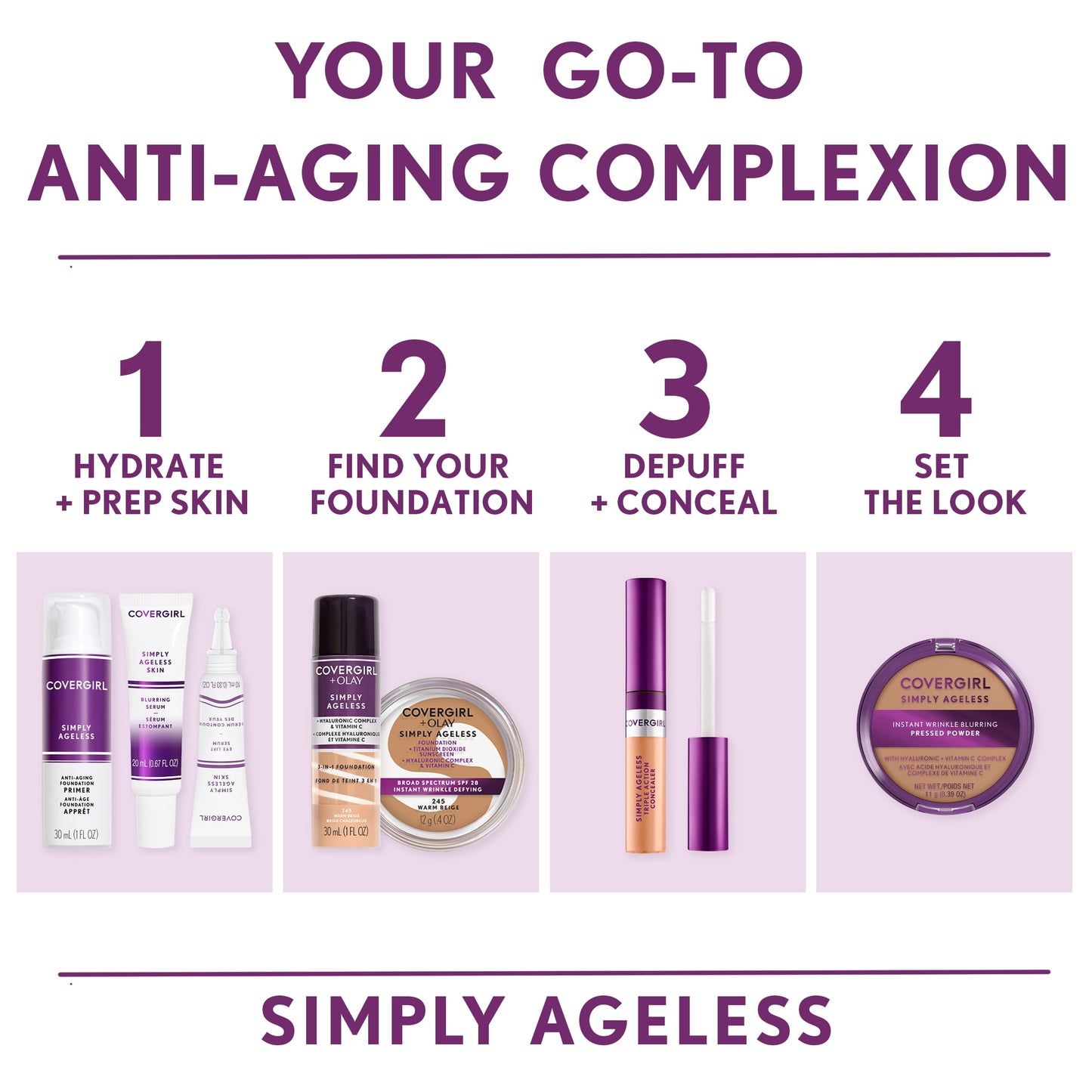 COVERGIRL Simply Ageless Triple Action Concealer, 390 Espresso, 0.24 fl oz