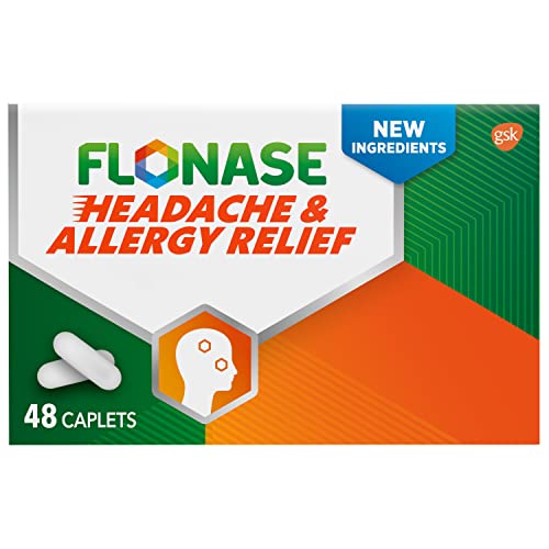 Flonase Headache and Allergy Relief Caplets with Acetaminophen 325 mg, Chlorpheniramine Maleate 4 mg and Phenylephrine HCl 10 mg Per 2 Caplet Dose - 96 Caplets