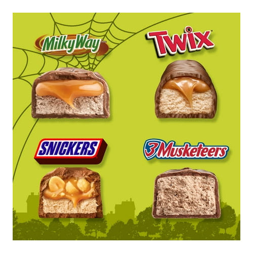 Mars Mixed Snickers, Twix, Milky Way & More Minis Halloween Chocolate Candy 150Ct Bulk Bag