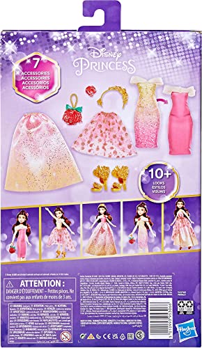 Disney Princess Life Belle Fashion Doll, 10 Outfit Combinations, Fashion Doll Clothes and Accessories, Toy for Kids 3 Years Old and Up