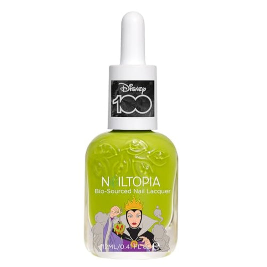 Nailtopia Bio-Sourced Chip Free Nail Lacquer Disney Collection, Evil Queen, 0.41 oz - All Natural - Vegan - Strengthening - Quick-Dry - Long Lasting - Cruelty-Free - Nail Polish