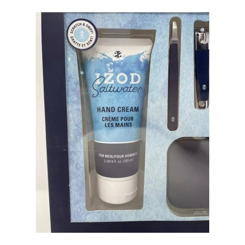 IZOD 6 Piece Grooming Set, Salt Water Hand Cream