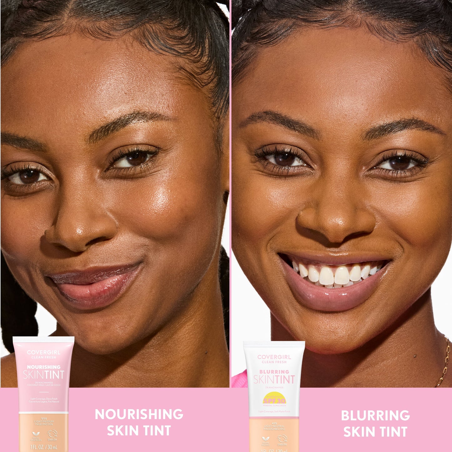 COVERGIRL Clean Fresh Nourishing Skin Tint, Dewy Finish, Tan/ Rich, 1 fl oz (Packaging May Vary)