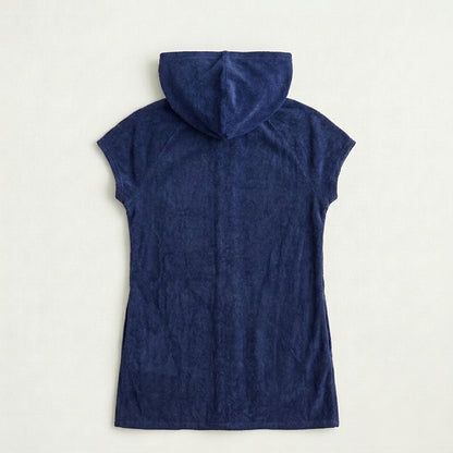 Jordan Taylor Women's Small Navy Terry Zip Hoodie Cover Up Seam Pockets NWT