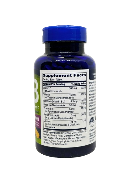 Kasa Style Meijer Super B Complex with Vitamin C and Calcium, Dietary Supplement for Immune Support, 2 Pack of 300 Tablets. 600 Day Supply