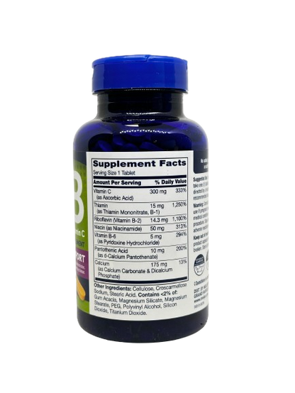 Kasa Style Meijer Super B Complex with Vitamin C and Calcium, Dietary Supplement for Immune Support, 2 Pack of 300 Tablets. 600 Day Supply