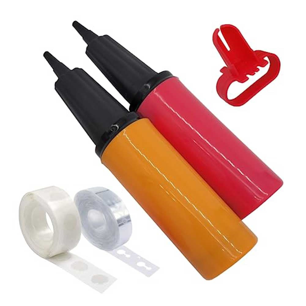 Hand Air Pump for Balloons - 9" Portable Manual Balloon Pump, Mini Hand Pump for Inflatables, Pool Floats, Party Garlands, Exercise and Yoga BallsD