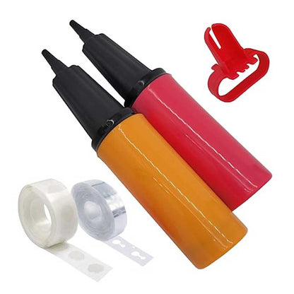 Hand Air Pump for Balloons - 9" Portable Manual Balloon Pump, Mini Hand Pump for Inflatables, Pool Floats, Party Garlands, Exercise and Yoga BallsD