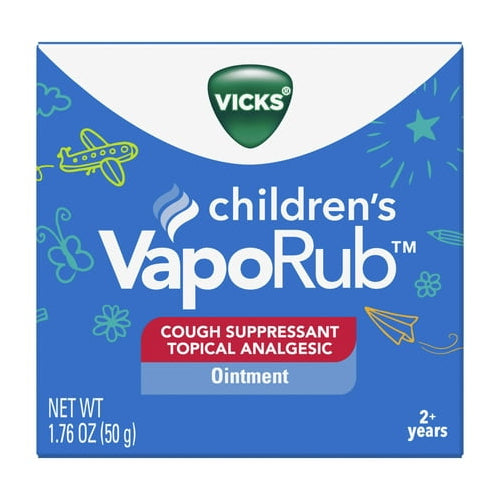 Vicks Children's VapoRub, Topical Chest Rub & Cough Suppressant, over-the-Counter Medicine, 1.76 oz