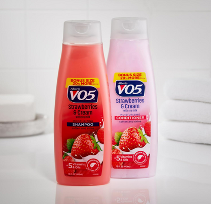 Alberto VO5 Strawberries & Cream Moisturizing Conditioner 15oz Pack of 3 Soy Milk