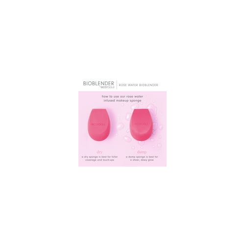 EcoTools Rose Water Bioblender, Makeup Blending Sponge for Foundation, Pink, 1 Count