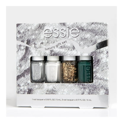 essie Nail Polish, 8-Free Vegan, 4 Piece Holiday Nail Polish Set, 1 Kit