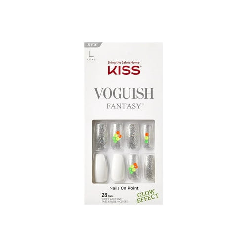 KISS - Voguish Fantasy Fake Nails, Long Coffin, Afterglow, 28 Count