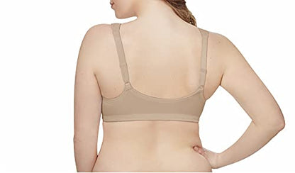 Just My Size Women's Easy On Front Close Wirefree Bra MJ1107, Nude, 40D