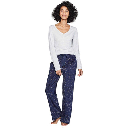 Stars Above Women's Henley Super Soft Sleep Pajama 2 Piece Set