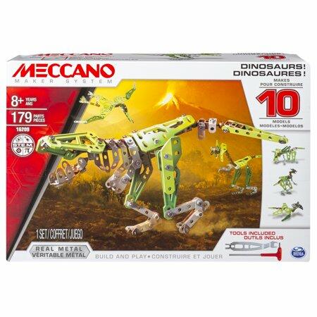 Meccano 10-Model Set, Dinosaurs 179 Pieces