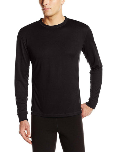 Climate Smart Base Layer Men's Long Sleeve Crew Neck Light Weight Black Small