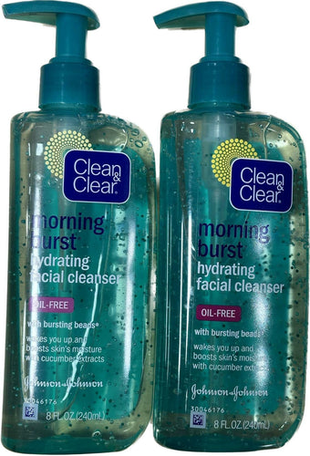 Clean & Clear Morning Burst Hydrating Facial Cleanser 8 Oz Oil-Free 2 pack