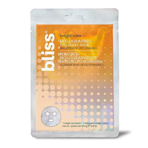 Bliss Bright Idea Holographic with Vitamin C Foil Sheet Mask 0.9oz (5 Pack)