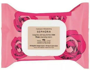 Sephora Rose Cleansing Hydrating Wipes 20 lingettes