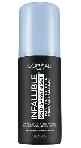 L'Oreal Paris Infallible Pro-Spray and Set Makeup Oil-Free Setting Spray, 3.4 fl oz