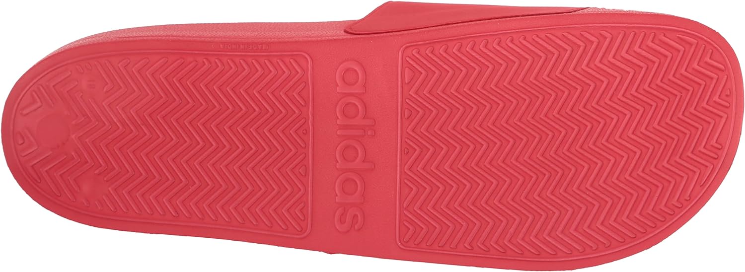 adidas Unisex Adilette Slides Sandal, Vivid Red/Wonder White/Vivid Red, 13 US Women