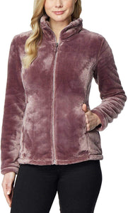 32 Degrees Heat Women Soft & Cozy Plush Velvet Full Zip Jacket
