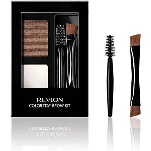Eyebrow Kit by Revlon, ColorStay Brow Kit Eye Makeup with Longwearing Brow Powder, Pomade, Spoolie & Angled Brush Tip, 104 Soft Brown, 0.08 Oz
