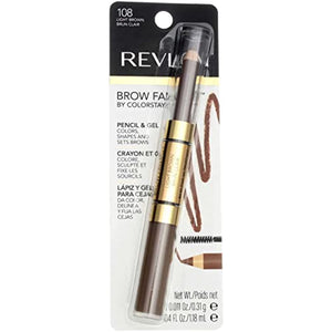 Revlon Brow Fantasy Pencil & Gel, Light Brown [108], 0.04 oz