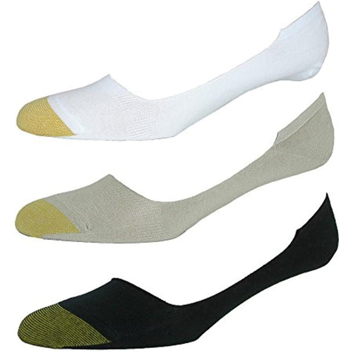 Gold Toe Men's Extended Size Loafer No Show Liner Socks (3 Pair Pack), Multi