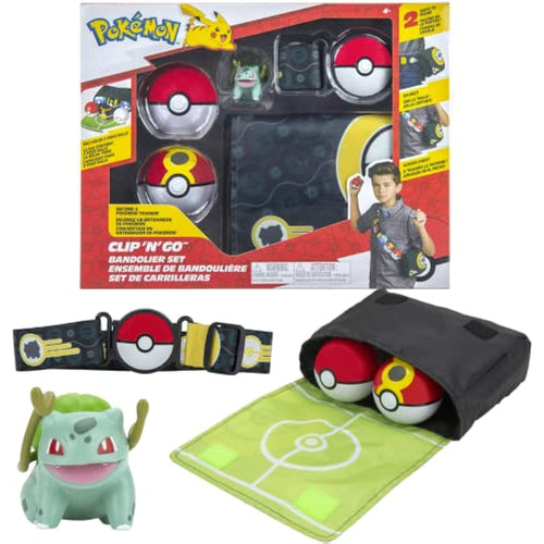 Pokemon pkw0229 Pokémon-Bandolier Set (Repeat, Poke Ball and Bulbasaur, Belt, Bag) W2, Multi