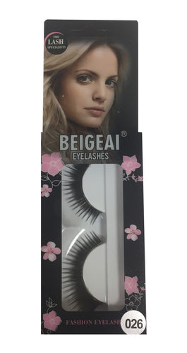 Beigeai Natural Fashion Perfect Elegant False Eyelashes Black 2-Pack, #026