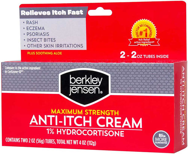 Berkley Jensen Maximum Strength Anti-Itch 1% Hydrocortisone Cream 2 pk./1 oz.