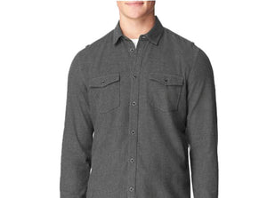 Calvin Klein Jeans Men's Brush Twill Solid Shirt 41S1126 Dark Charcoal Heather XL