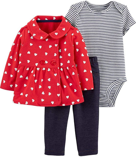 Carter's Baby Girls' Cardigan Sets 121g771 Red Hearts 6 Months