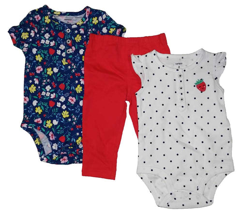 Carter's Baby Girls Bodysuit Pants 3PC Set