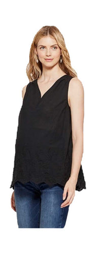 Isabel Maternity by Ingrid & Isabel Embroidered Woven Tank Top Cotton Blouse