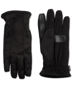 Isotoner Men's Stretch smarTouch Touchscreen Texting Cold Weather Gloves Black