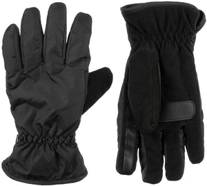 Isotoner Signature Mens' Sleek Heat Gloves Smart Dri Smart Touch Black
