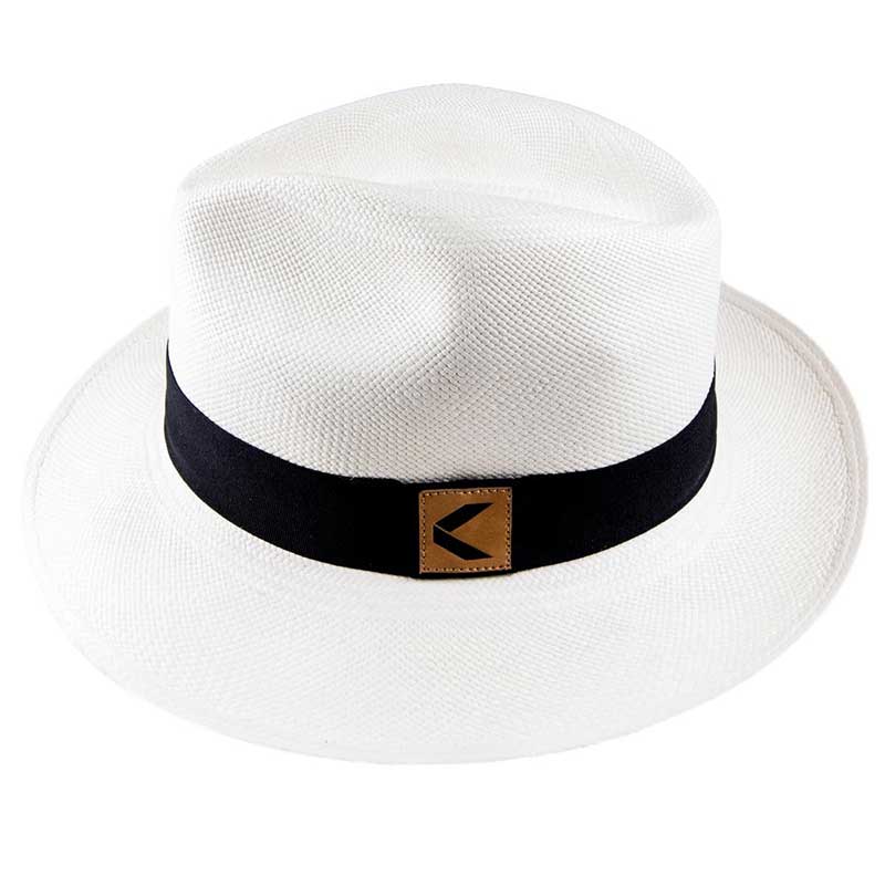 Toquilla Straw Panama Hat Ecuador Handwoven - Fedora Style with Gift Bag and Box