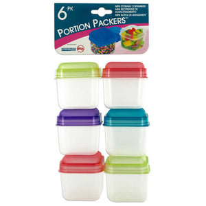 Portion Packers Mini Storage Containers Six Pack