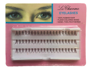 La Charme Beautiful Eyes Black Eyelashes Human Hair Lashes 3 Pack Set