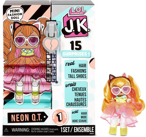 LOL Surprise JK Mini Fashion Doll Neon Q.T. 15 Surprises Dress Up Doll Outfits